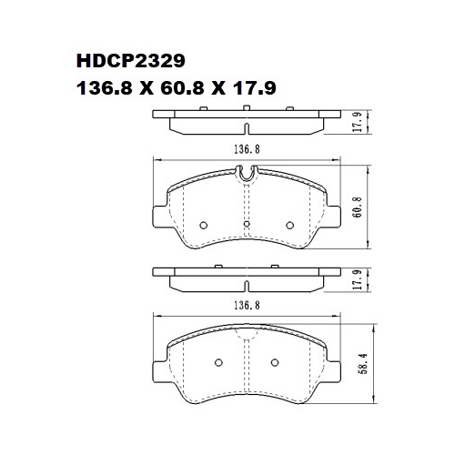 Ceramic Brake Pads - HDCP2329