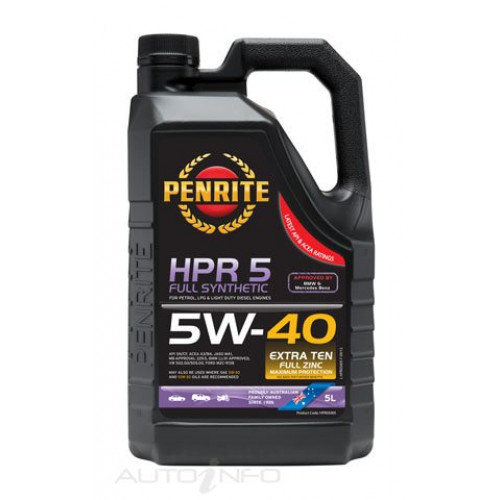 HPR 5 5W-40 Full Synthetic 5L - HPR05005