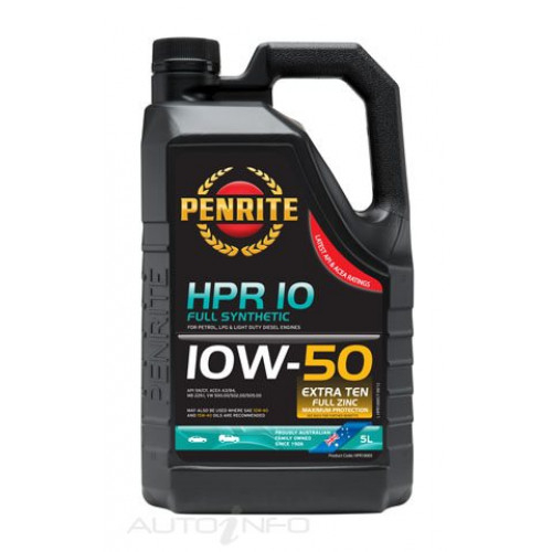 HPR 10 10W-50 Full Synthetic 5L - HPR10005