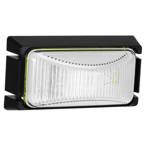 Led Front End Outline Marker Lamp White 12/24V, Black Base