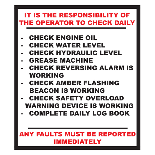 Operator To Check Sticker