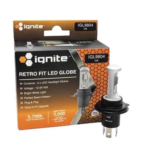 Pkt 2 H4 Led Retro Fit Globe
