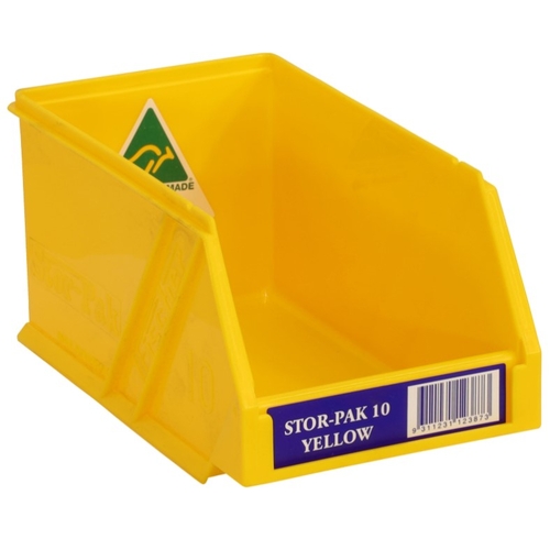 Stor-Pak No. #10 (100x170x85mm) WxDxH- YLW 6pack