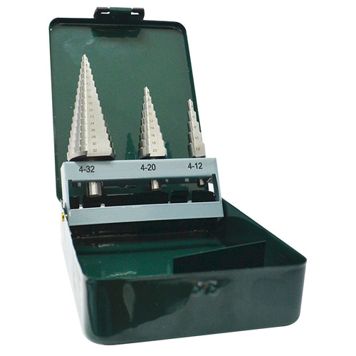 Insd-03 3 Pcs Hssm2 Straight Flute Step Drill Set