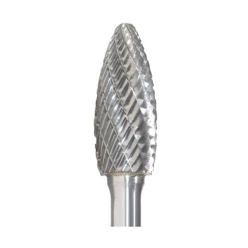 Insize INSF-3 10mm Tree Shaped Radius End Double Cut Carbide Burr - INSF-3