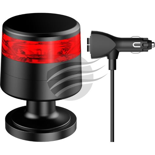 Led Red Beacon 10-80V Magnet Mount 10X Strbe 2X Rot Pattns