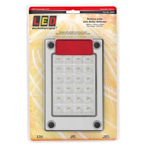 White Led Reverse Lamp 12/24V T/S J3Barrm / J3Barwm - J3WM