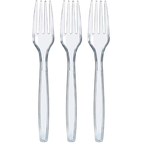 J.Burrows Plastic Forks Clear 200 Pack