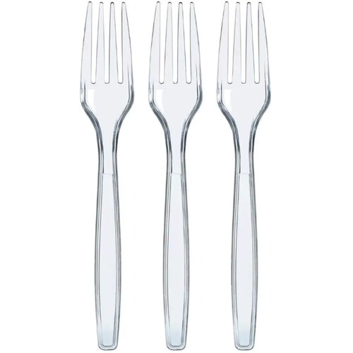J.Burrows Plastic Forks Clear 200 Pack