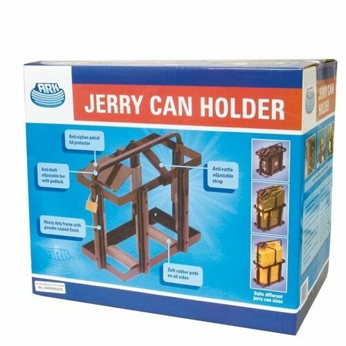 Jerry Can Holder Black Powder Coated Top Loading