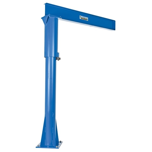 VESTIL JIB-FM-20 Steel Floor Mounted Jib 80 Inch I-Beam 2000 lb Capacity, Blue - JIB-FM-20