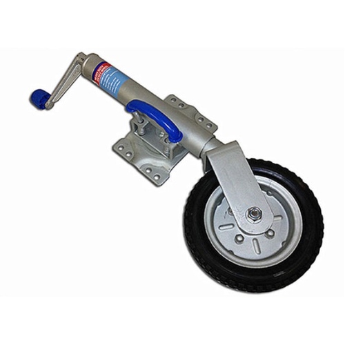 10" Heavy Duty Jockey Wheel Steel Rim Solid Rubber Wheel Swivel