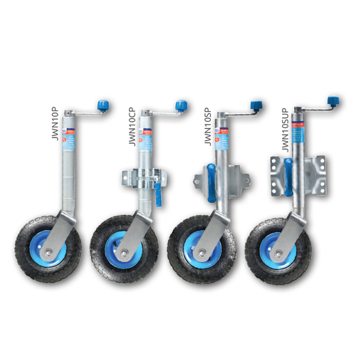 Jockey Wheel - 10" Pneumatic Wheel With Bolt On/Weld On Clamp