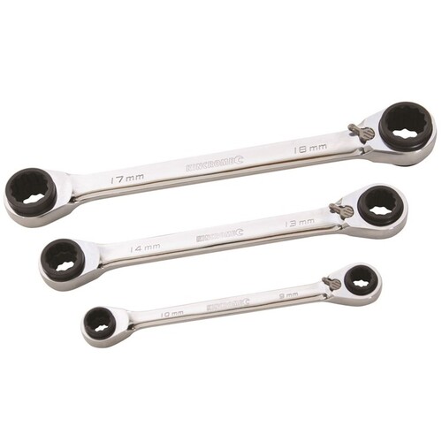 Kincrome 12 in 3 Double Ring Spanner Set