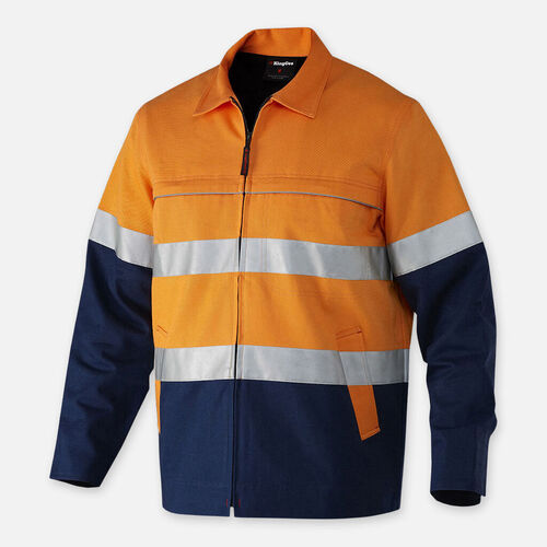Jacket Drill Nano-Tex 310gsm 3M Tape Hoop Orange/Navy 3XL King Gee