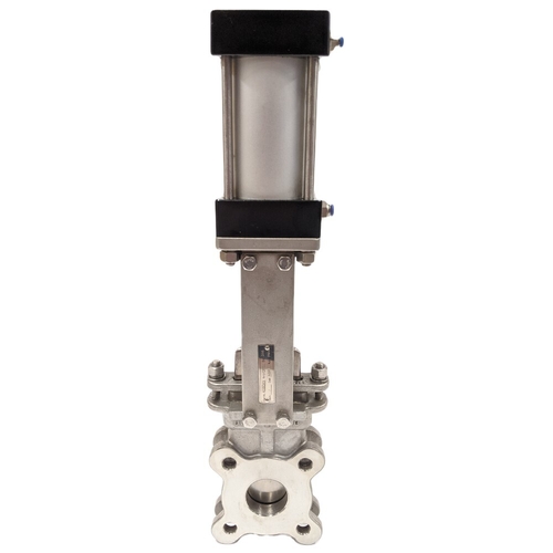125mm Fig 9554-RS-DA  316 Stainless Steel Knife Gate EPDM seat, 10 Bar rated  Double Acting Air Cylinder  Lugged ends suit PN16 Flanges