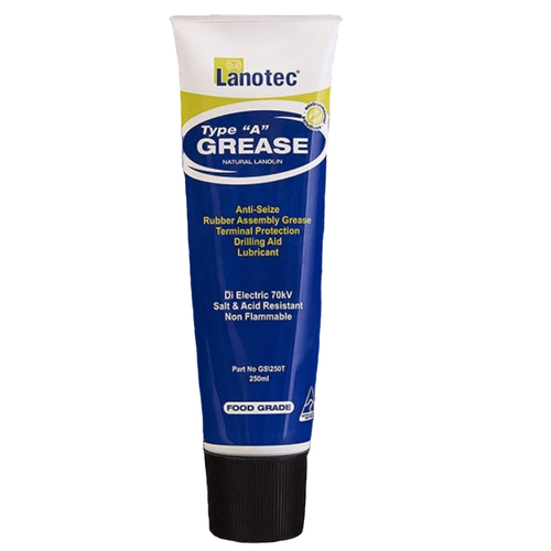 Lanotec Type A Grease 250Ml Tube A Certified Food-Grade Lubricant Lanolin Grease