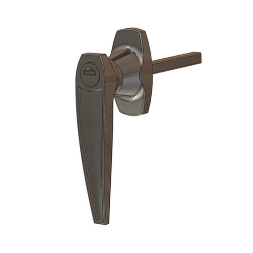 L Handle - Rear Fixing - Clockwise - 125 x 24mm - LHR115CW