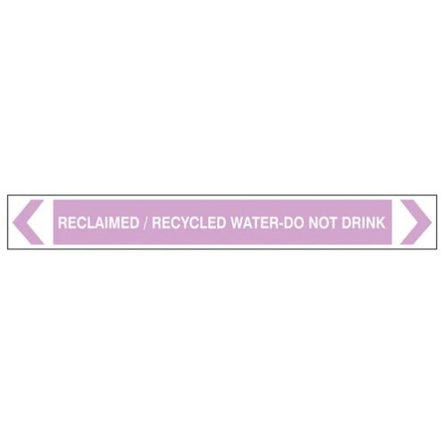 Pipe Marker - Reclaimed / Recycled Water Do Not Drink