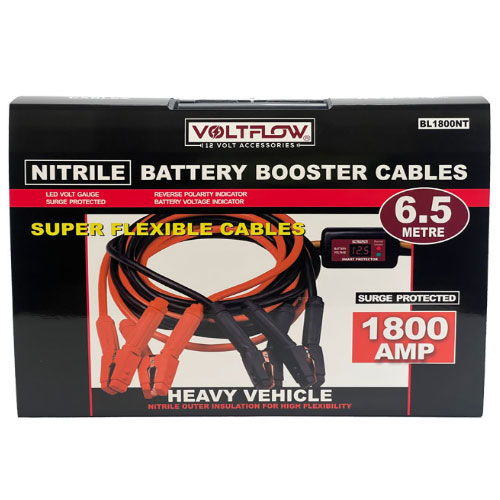 1800 AMP Nitrile Battery Booster Cables - M-BL1800NT