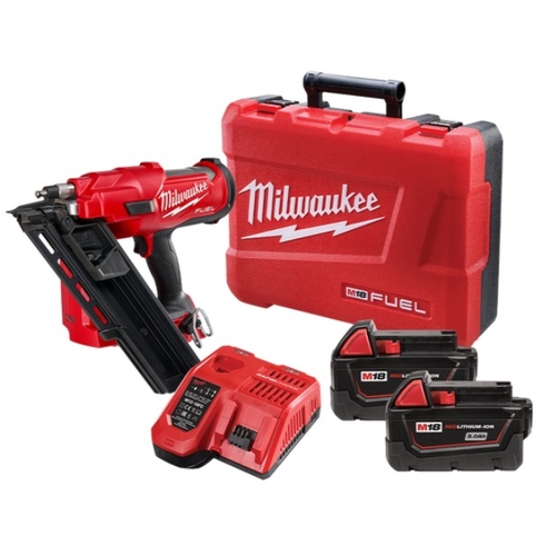 Milwaukee M18FFN-302C 18V 3.0Ah Li-ion Cordless Fuel 30°- 34° Framing Nailer Combo Kit - M18FFN-302C