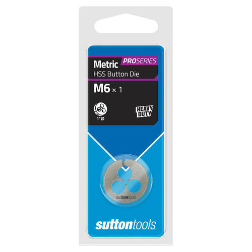 Sutton M5510600 M6 x 1mm 1" OD Metric Button Die