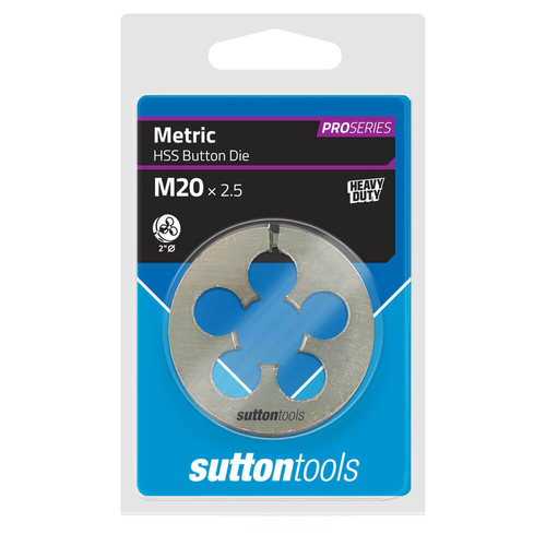 Sutton M5522000 M20 x 2.5mm 2" OD Metric Button Die