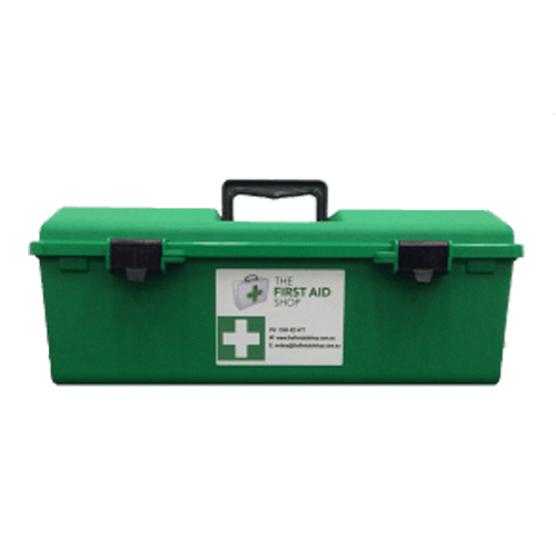B First Aid Kit Green Plastic Box