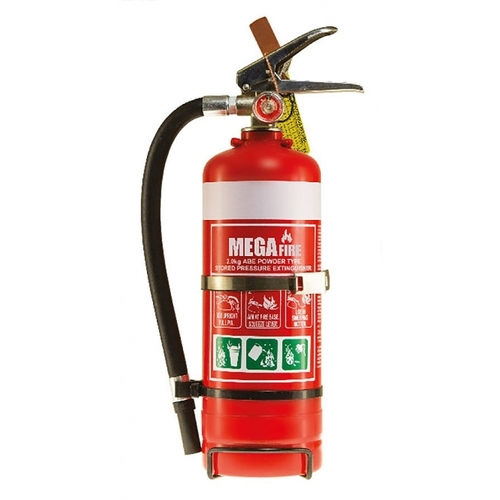 MegaFire 2kg Fire Extinguisher Portable 2.0kg DRY CHEMICAL POWDER