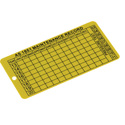 Date / Maintenance Tag - Aluminium