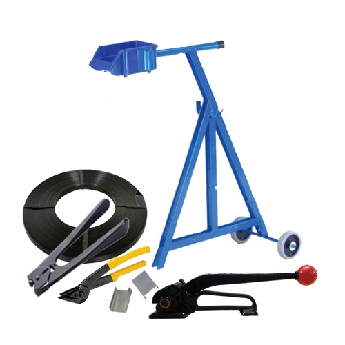19mm Strapping Kit W/ Steel Strap/ Seals/ Cart/ Tensioner/ Sealer and Cutter