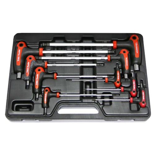 No.MK066 - 9 Piece Metric T-Handle Ball End Hex-Key Set