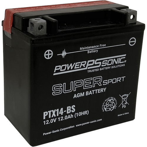 YTX14BS Battery Motorcycle + -