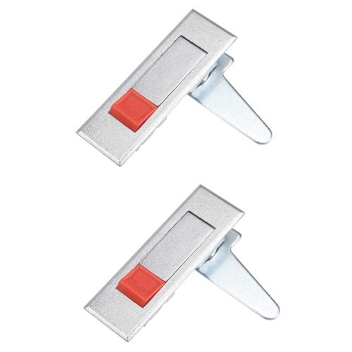 Electric Cabinet Panel Cam Lock Zinc Alloy Door Lock+MS603 Push Button Lock Fit for 4mm Thick Panel (Keyless, 2pcs) - MS603