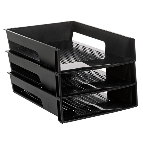 Keji Document Tray Black 3 Pack - NB3PKDOCTR