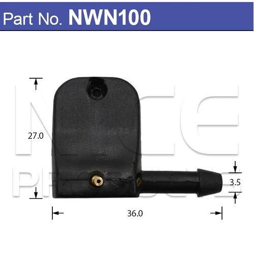 Universal Washer Nozzle Jet Spray Clip Under Wiper Arm - NWN100