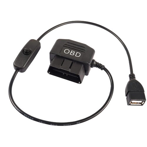 OBD2 Driving Recorder Step-Down Line Usb Female 16 Pin Power Cord