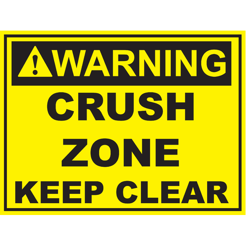 Crush Zone Sticker 90x70mm - OCE