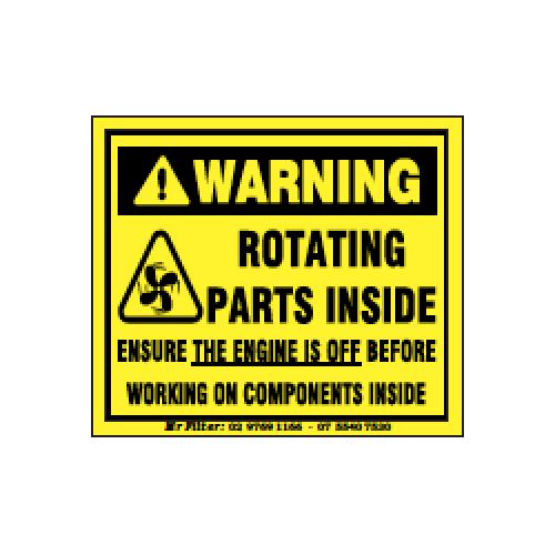 Rotating Parts Inside Sticker Small 75x65mm