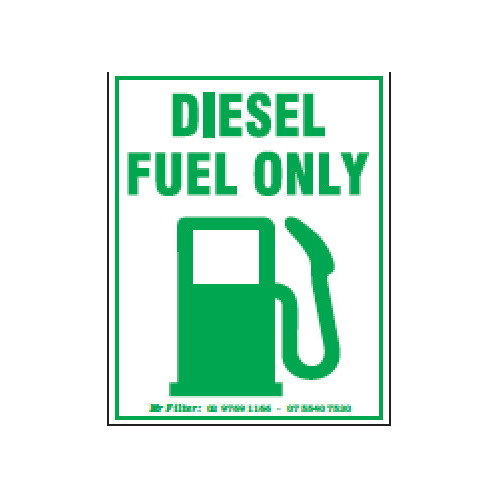 Diesel Fuel Only Sticker 65x85mm