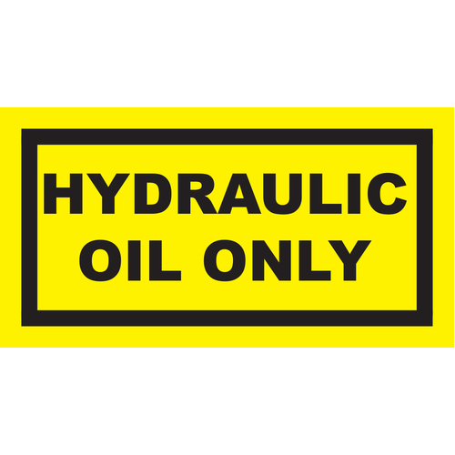 Hydraulic Oil Sticker 70x40mm