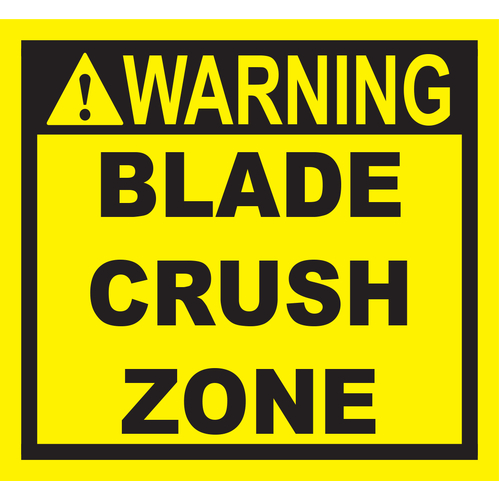 Blade Crush Zone Sticker Small 90x70mm