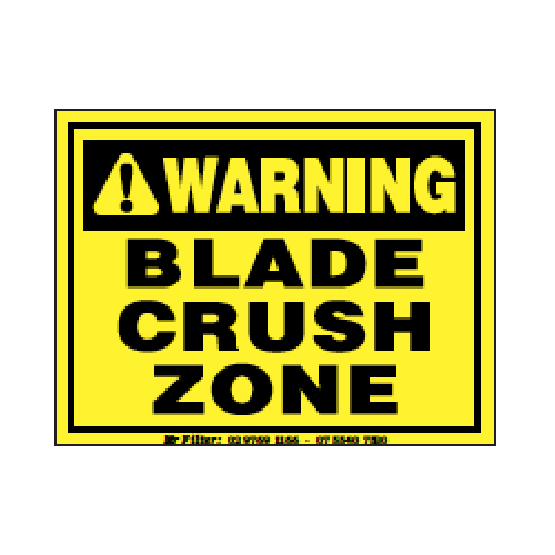 Blade Crush Zone Sticker Small 90x70mm