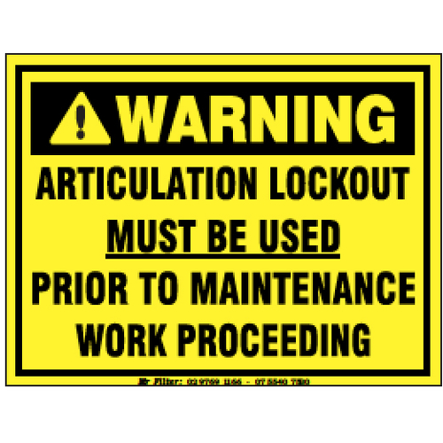 Articulation Lockout Sticker 115x90mm