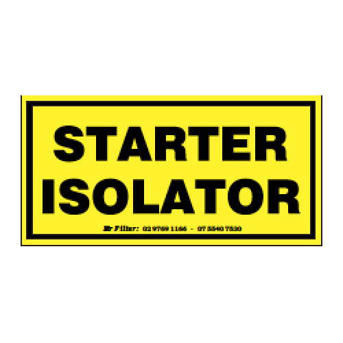 Isolator Switch Sticker