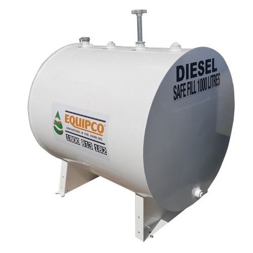 Onground Steel 1000Ltr-Storage Cylindrical Tank For Diesel Only