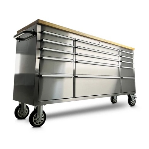 Pittsburgh P00002 72" 15 Drawer Stainless Steel Roller Cabinet - P00002