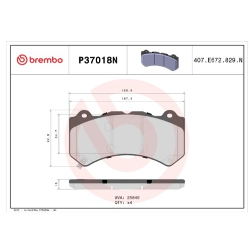 Front Brake Pads - P37018N