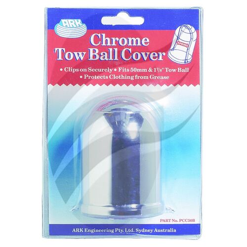 Chrome Tow Ball Cover With Spring Clip T/S 50Mm And 1 7/8" Tow