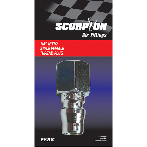 Nitto Style 1/4 Female Plug Carded - PF20C
